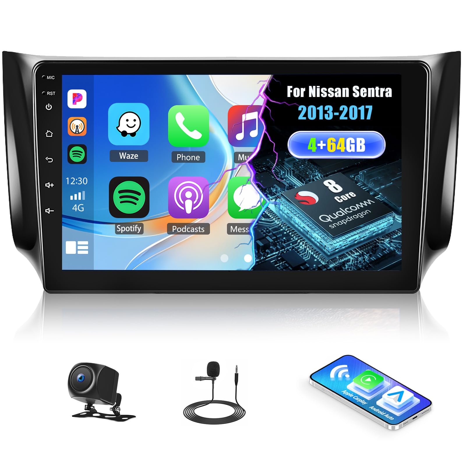 Amazon.com: [8 Core 4G+64G] Qualcomm Car Radio for Nissan Sentra