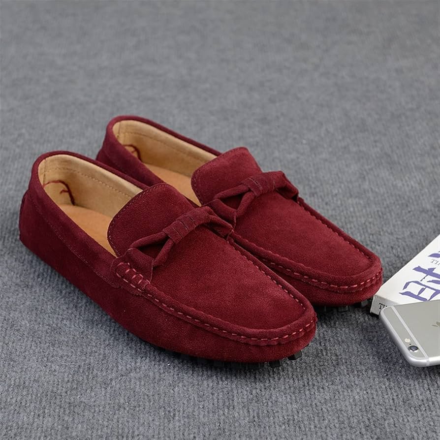 MORLES スエード モカシン Amazon.co.jp: 簡単に入るのが簡単です。 男性用のモカシンの