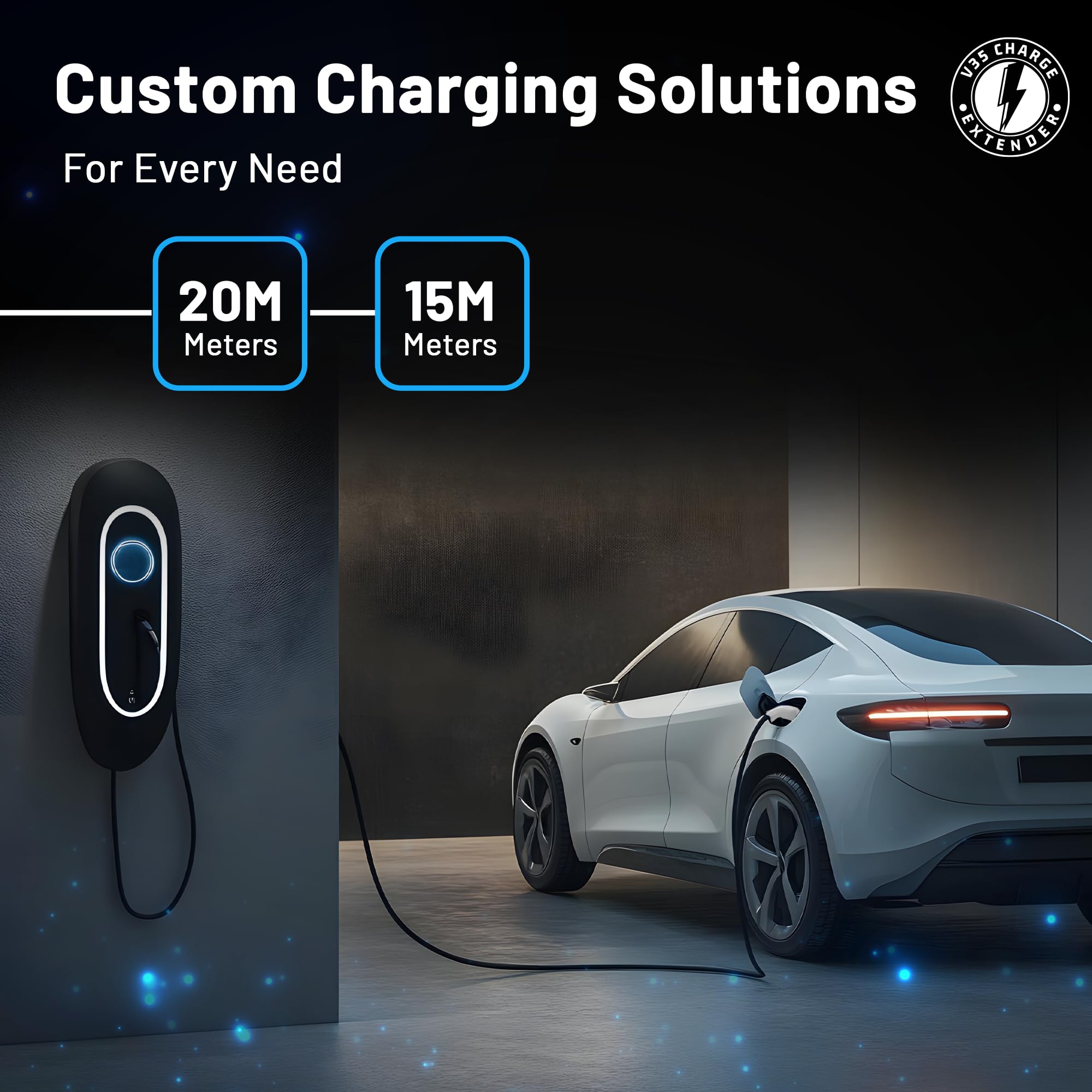 Cable de carga para coche eléctrico tipo 2, 15 m - 7 kW, EV, 1 fase, resistente al calor y la presión, resistente a la intemperie, certificado CE, TUV y UKCA, 15 metros, cable de