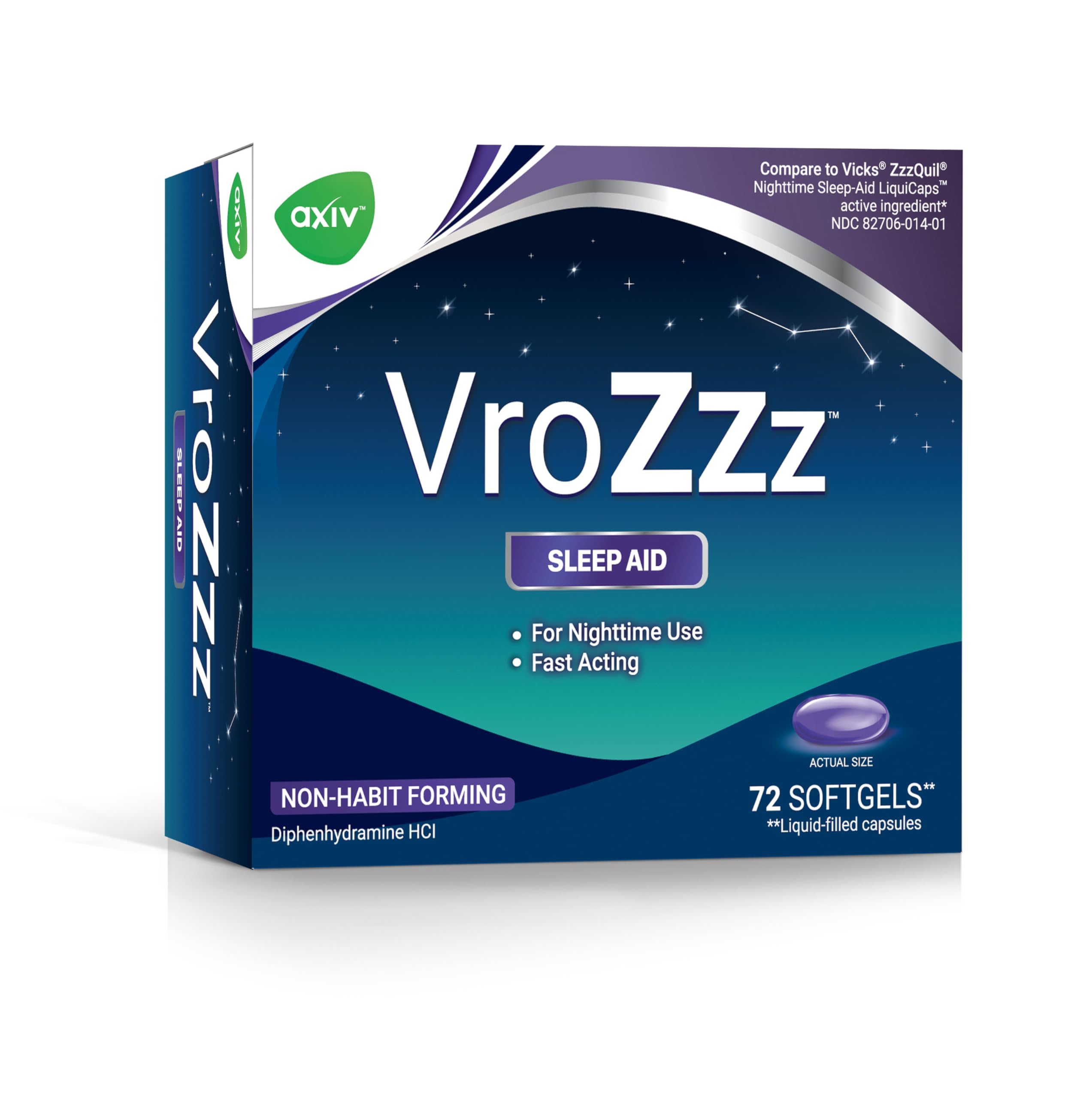 Amazon.com: AXIV VrozZZ Nighttime Sleep Aid Softgels