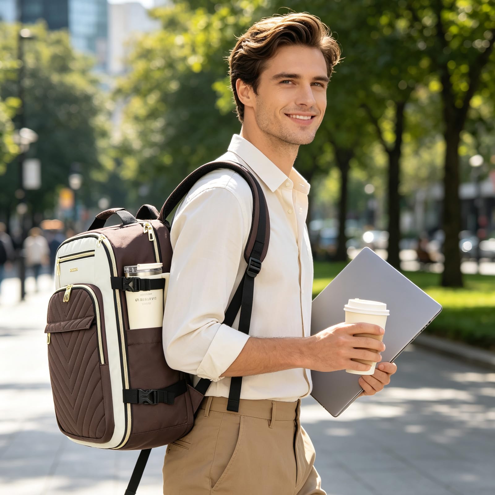 VANKEAN Zaino per computer portatile da 50 l, alla moda