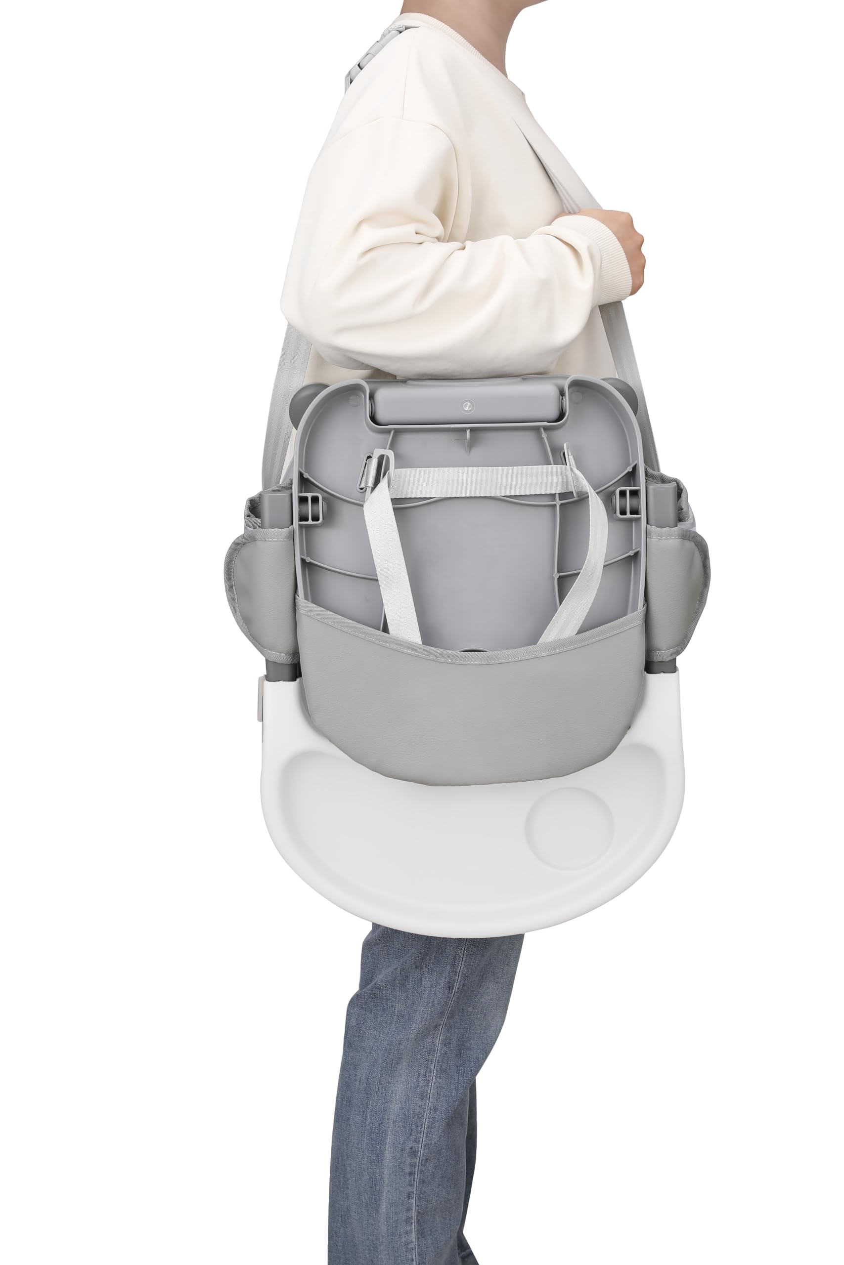 Seggiolone Da Viaggio Cozy N Safe Dee | Portatile, Regolabile In 3 Altezze, Con Vassoio, Per 6-36 Mesi E Max 15 Kg, Peso 2 Kg