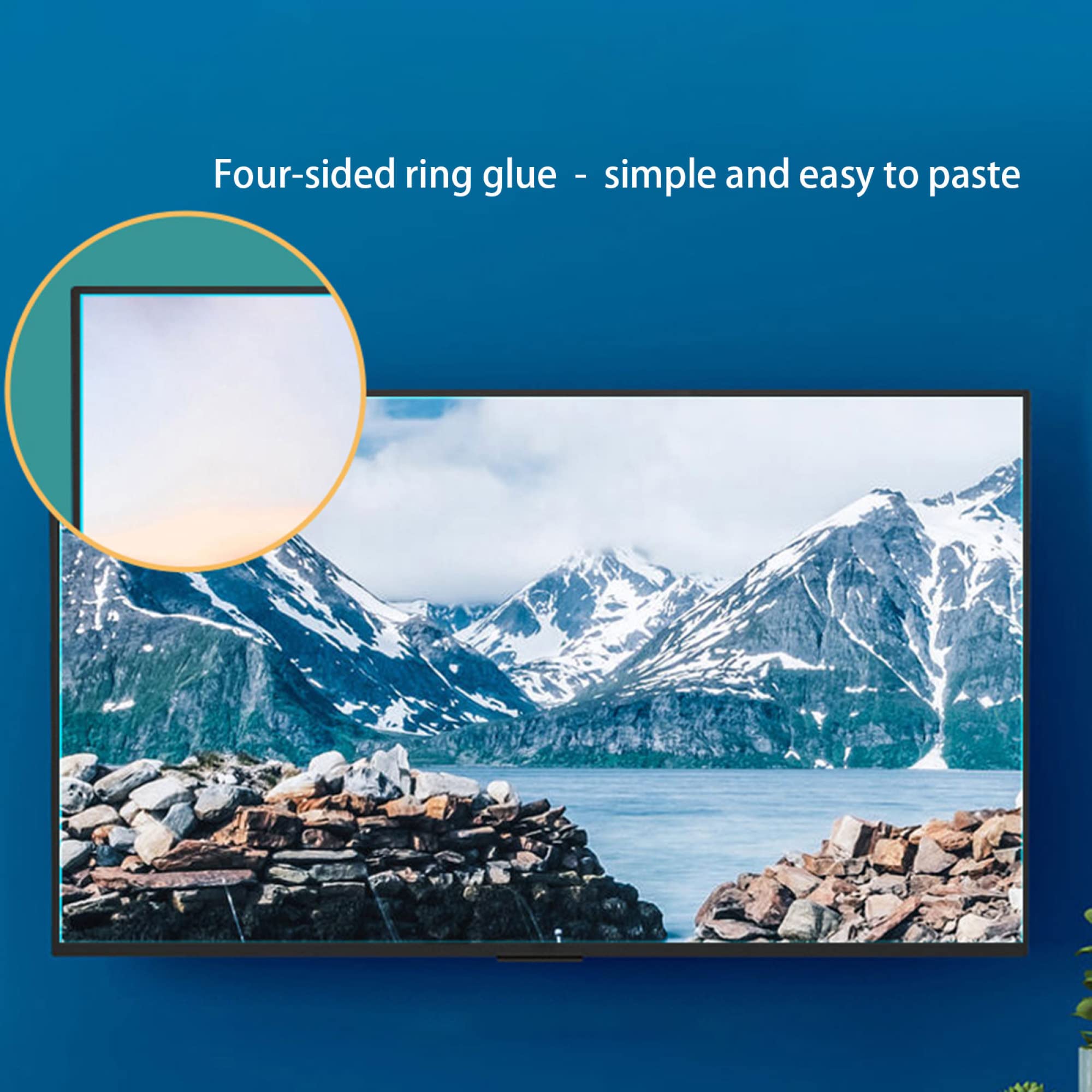 TV Bildschirmschutzfolie - Blaulichtfilter Entlastet Die Augen, Anti-blaulicht/Anti-Glare/Anti UV TV-Folie, Einfache Installation, Keine Blasen, Keine Fingerabdrücke / 55in 1211x682mm