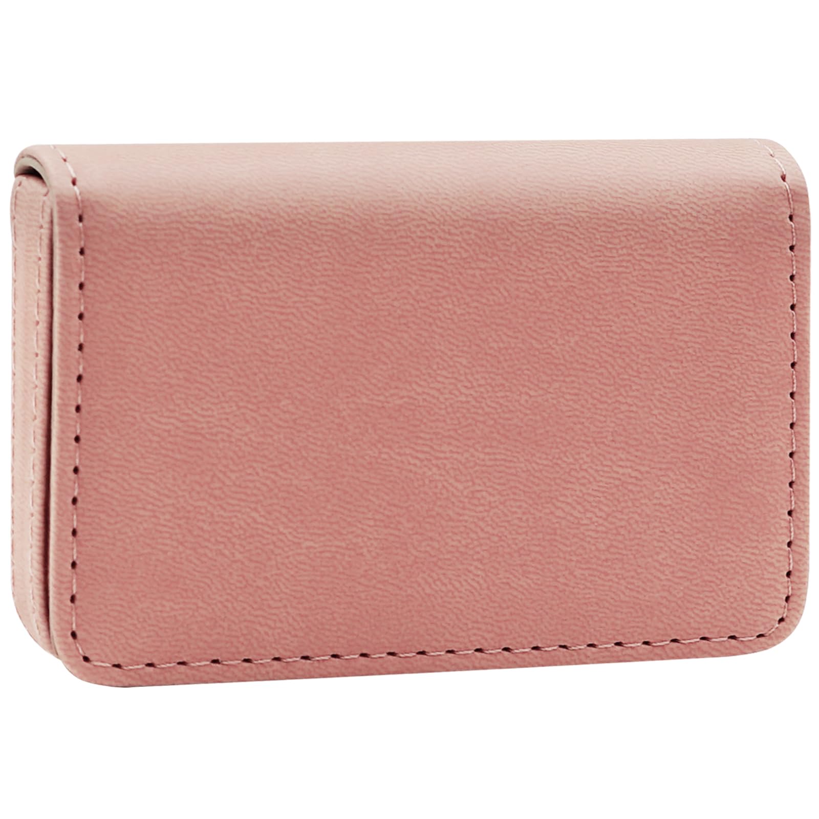AI-DEE RFID Blocking Wallet - Minimalist Leather Business Credit Card Holder (Orange Pink)