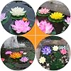 Ipetboom Floating Pool, Flowers, Artificial Flowers, Lotus Flowers, Water Lily Pads, 14 Pieces, Pond, Pool, Lotus, Ornament, For Home, Patio, Garden, Aquarium, Wedding, Party, Holiday, Decoration