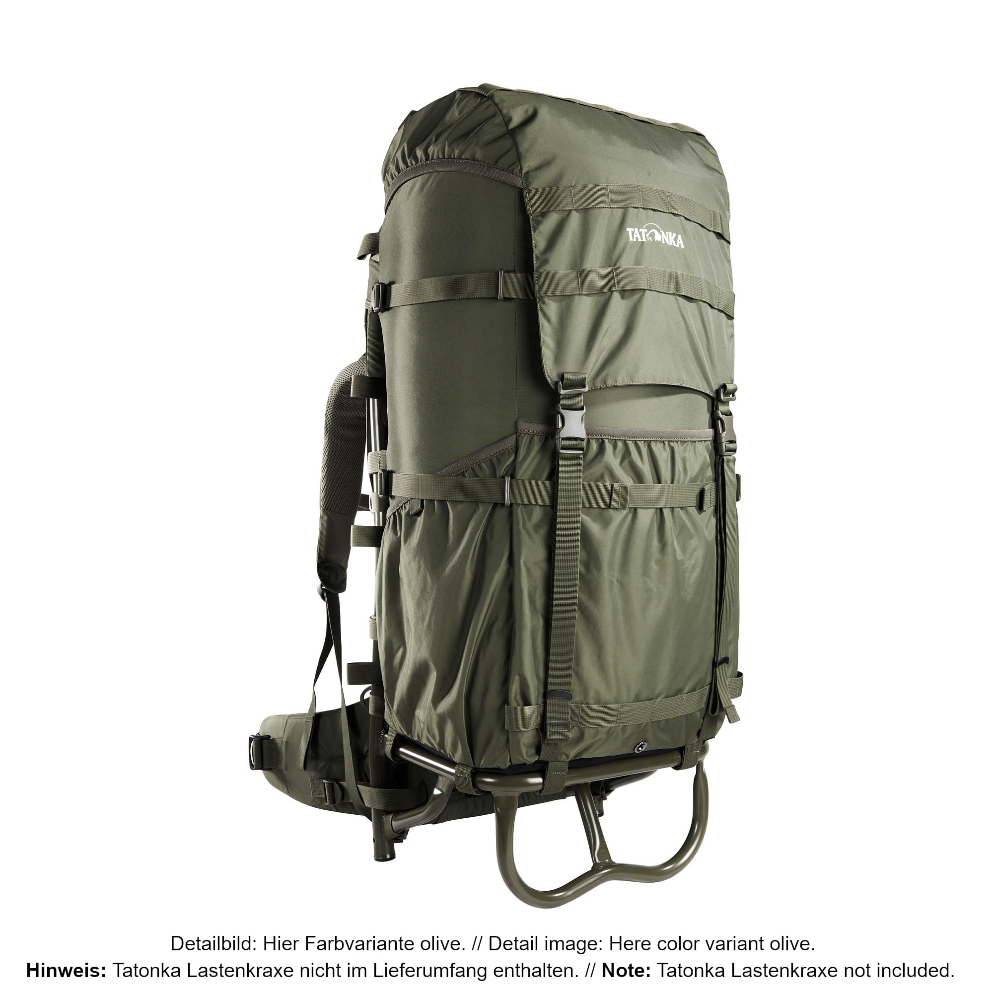 Tatonka Packsack 2 Lastenkraxe 80 Liter - Zum Umfunktionieren Lastenkraxe in einen Rucksack mit Tragegestell (black)