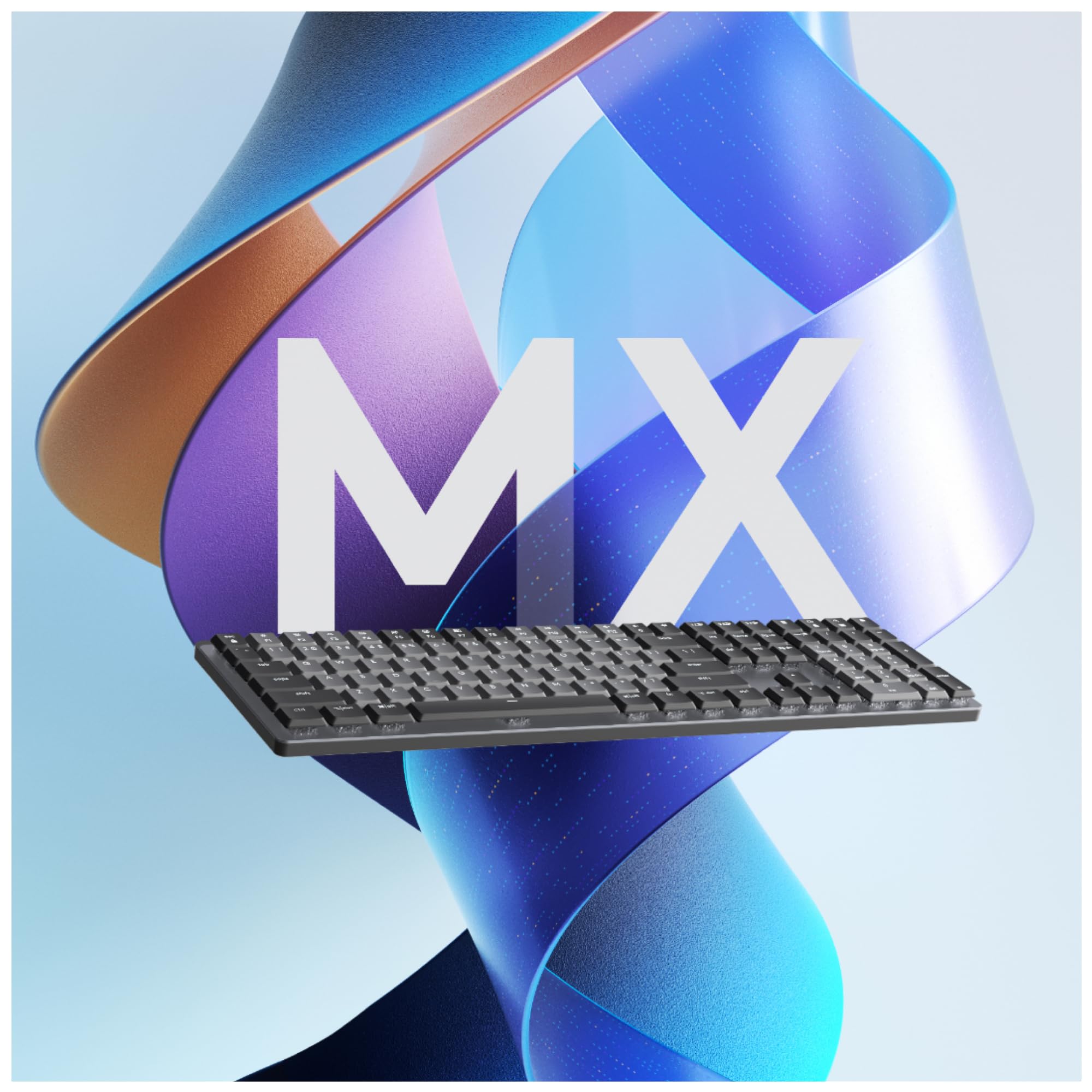 Logitech MX Mechanische kabellose beleuchtete Performance-Tastatur | Leise Tasten, Hintergrundbeleuchtung, Bluetooth, USB-C, Win/Mac/Linux/iOS/Android, Metall, US QWERTY - Grau