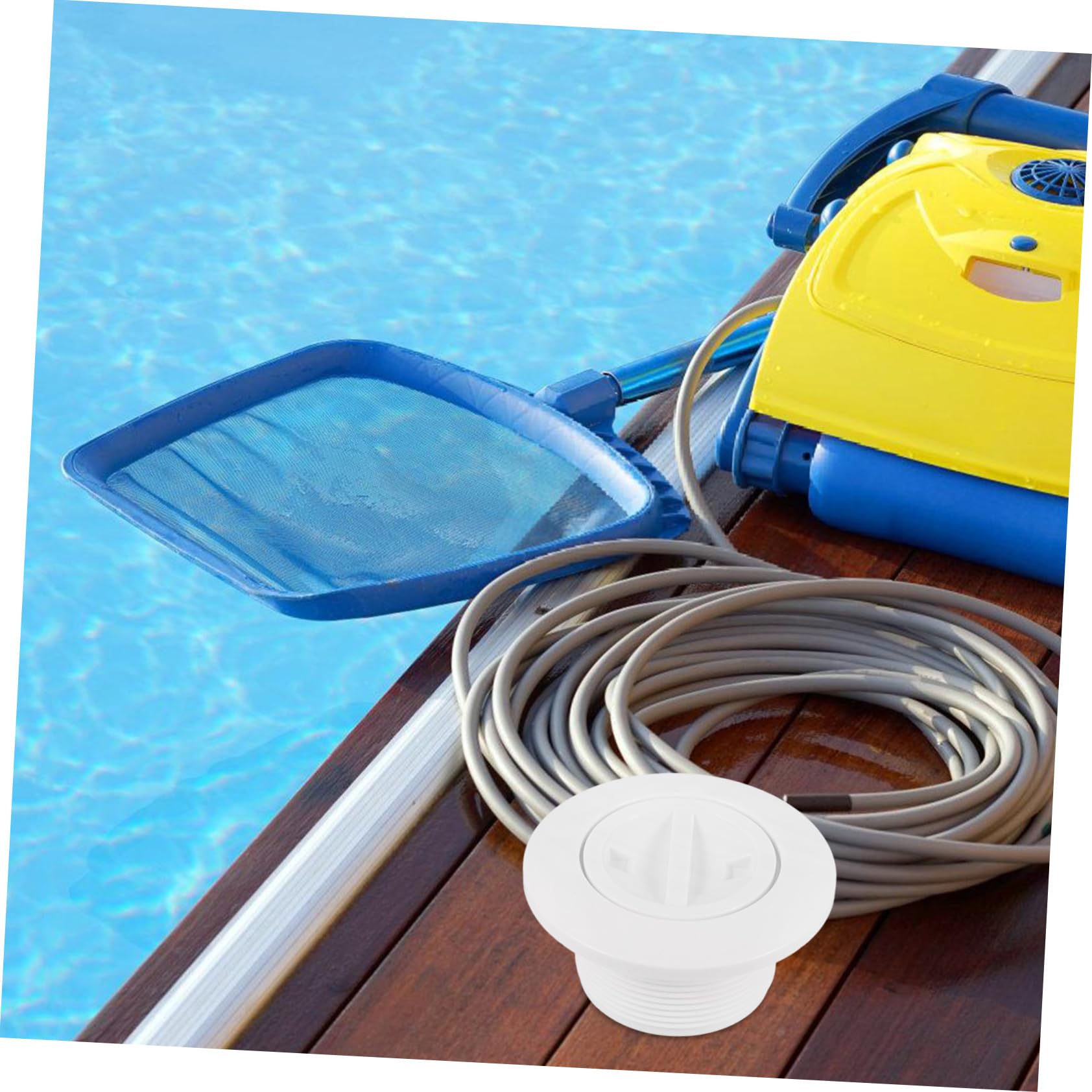 UKCOCO 4piezas Cubierta De Drenaje De Piscina Cubierta De Seguridad para Aspiradora De Piscina Accesorio De Limpieza Residenciales y Comerciales Instalación y Resistente Condiciones