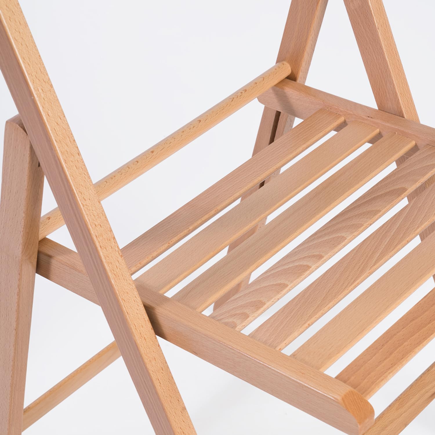 Set 2 Sillas Plegable De Madera, Exterior, Terraza, Jardín, Comedor, Ligera | Madera de Haya