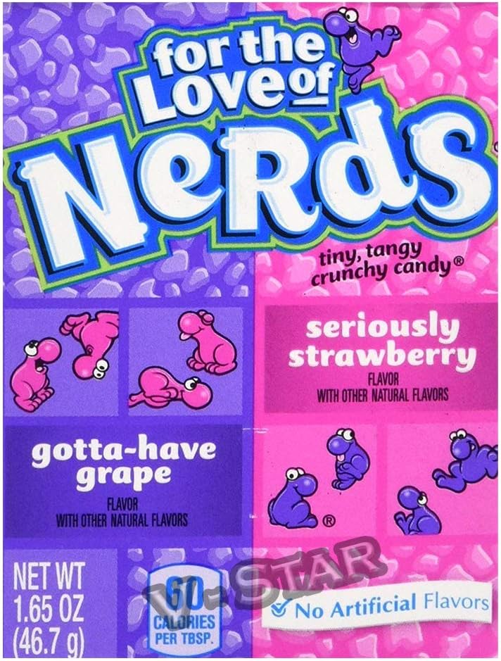 Nerds - American Candy - Retro Sweets (Grape & Strawberry (46.7g))
