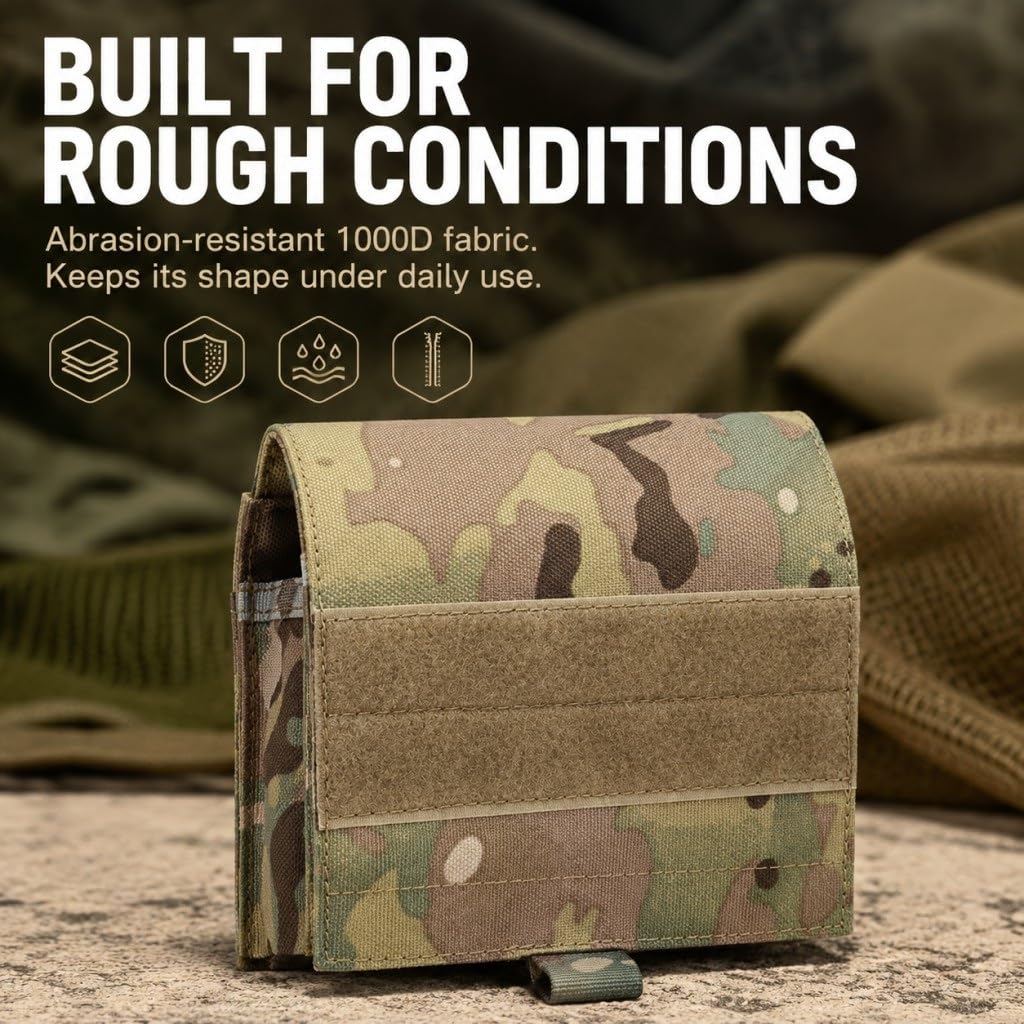 Pochette tactique pour carte Molle Admin avec panneau à boucle 1000D