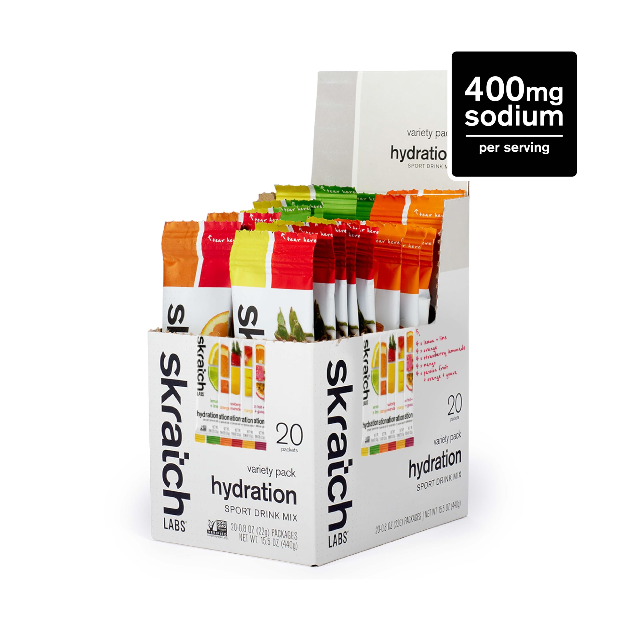 Skratch Labs Hydration Drink Mix, Electrolytes, Variety Pack, 20 Pack — Amazon image 2