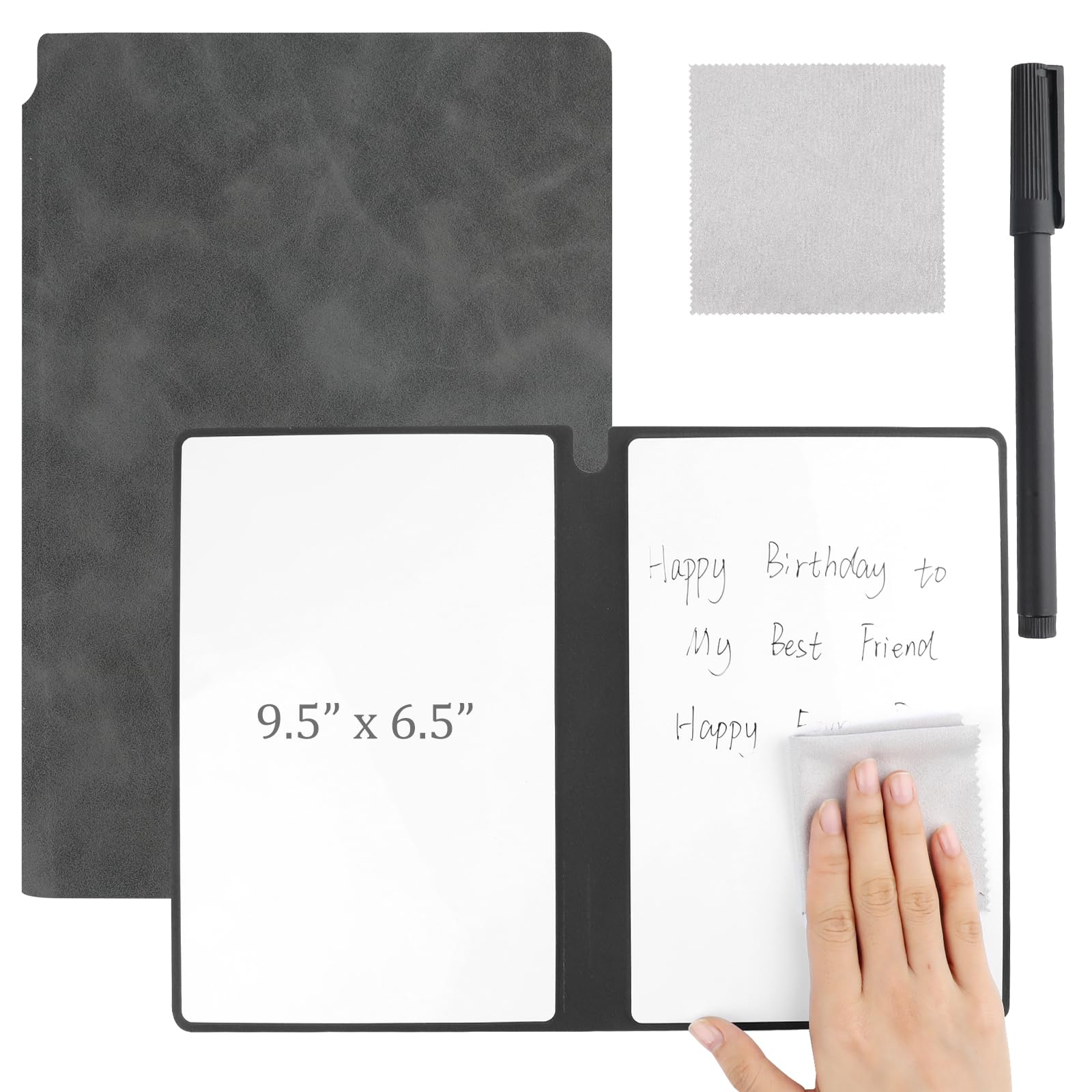 Reusable A5 Dry Erase Notebook Include A Wipeable Pen And