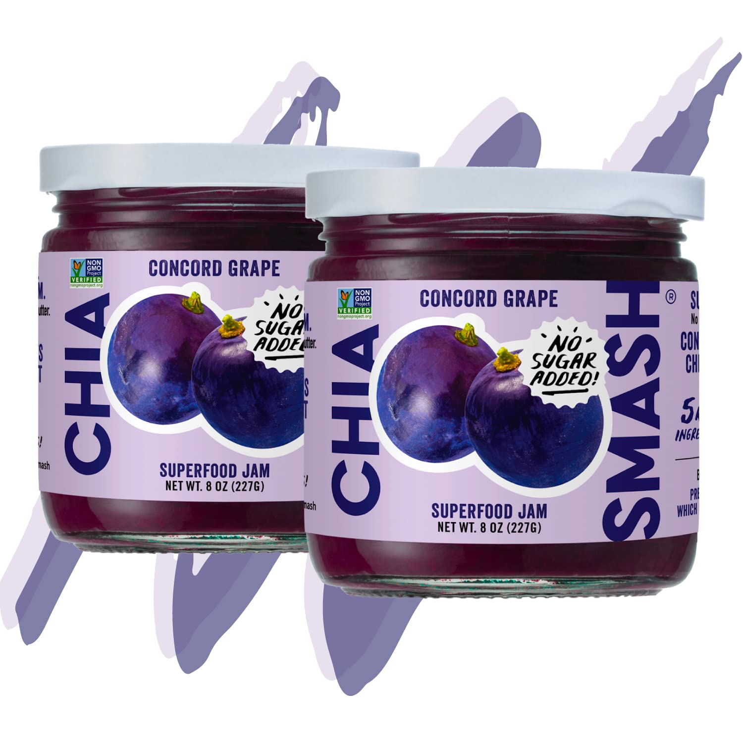Chia Smash Concord Grape Jam Subtly Sweet Keto Jam Made