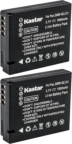 Kastar DMW-BCJ13 - Batería de repuesto para Panasonic DMW-BCJ13E DMW-BCJ13PP, DE-A81 DE-A81B, DE-A82 DE-A82B Charger, Panasonic Lumix DMC-LX7, Lumix