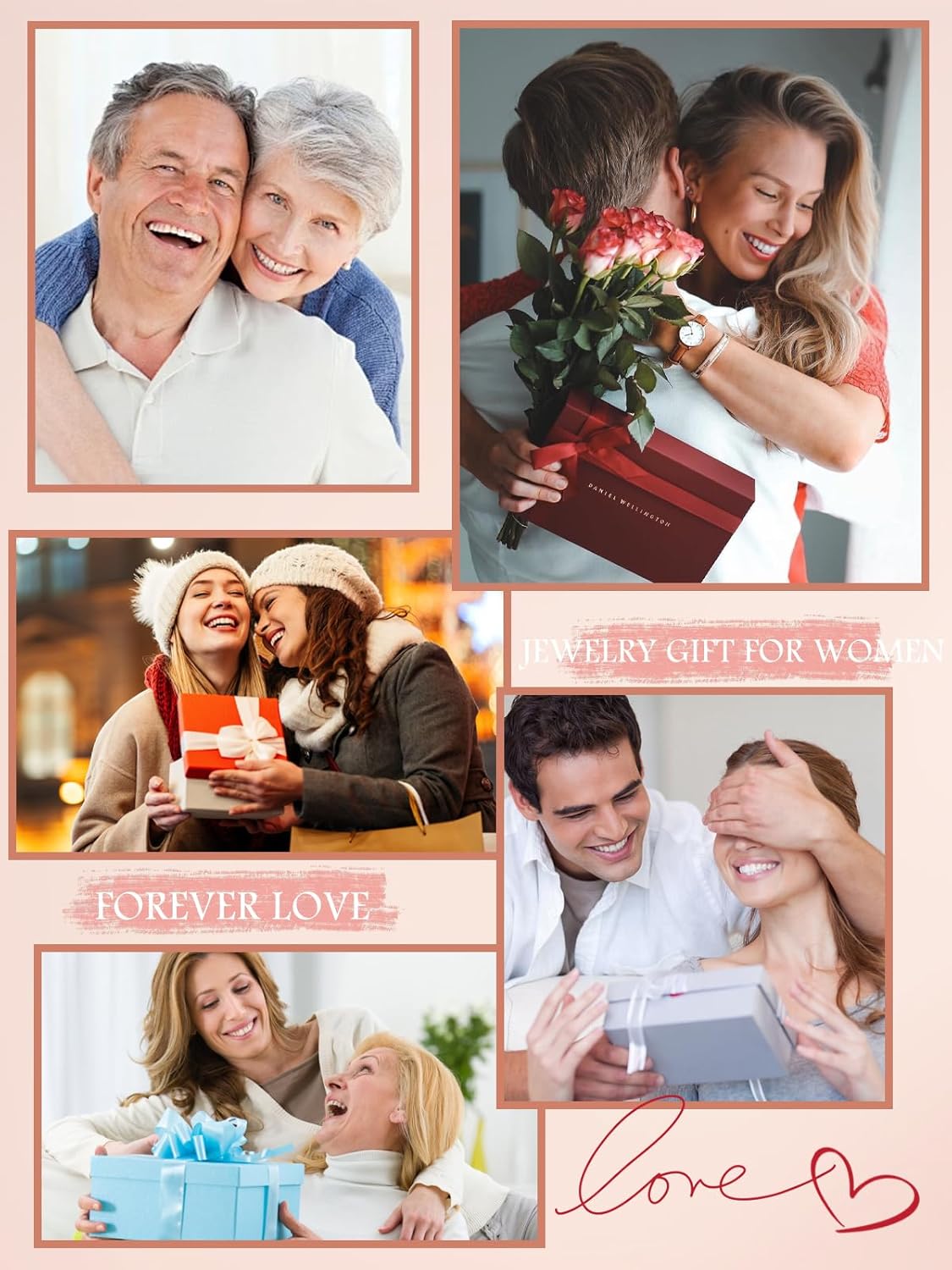 Infinity Rose Gold Valentines Heart Birthstone Necklace for Women,I Love You Always and Forever Jewelry,Valentines Anniversary Birthday Gifts for Her Wife Mom Grandma Daughter - Image 7