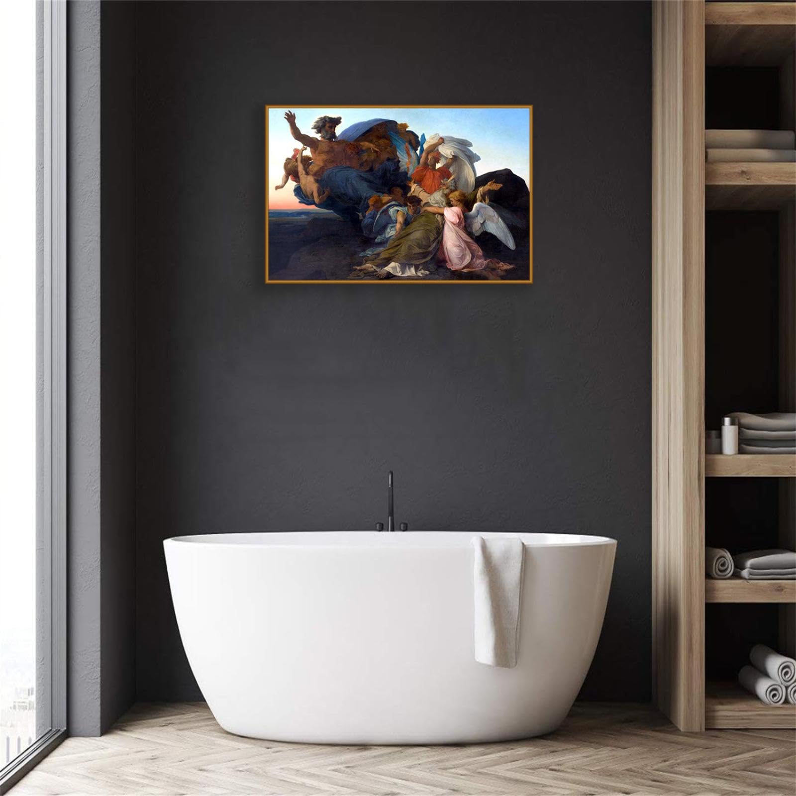 Amazon.com: Teak Framed Alexandre Cabanel Art,Death of Moses