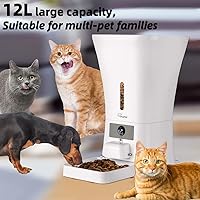 Vista 10 de 12L 5G WiFi Alimentador automático para perros de raza grande y alimentadores automáticos para gatos 1080P Full HD Pet Camera Treat Dispensador