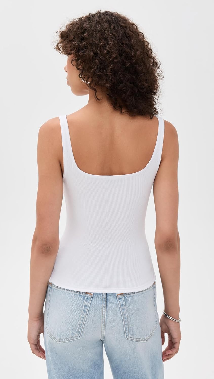 Women's Scoop Ribbed Tank - Image 3