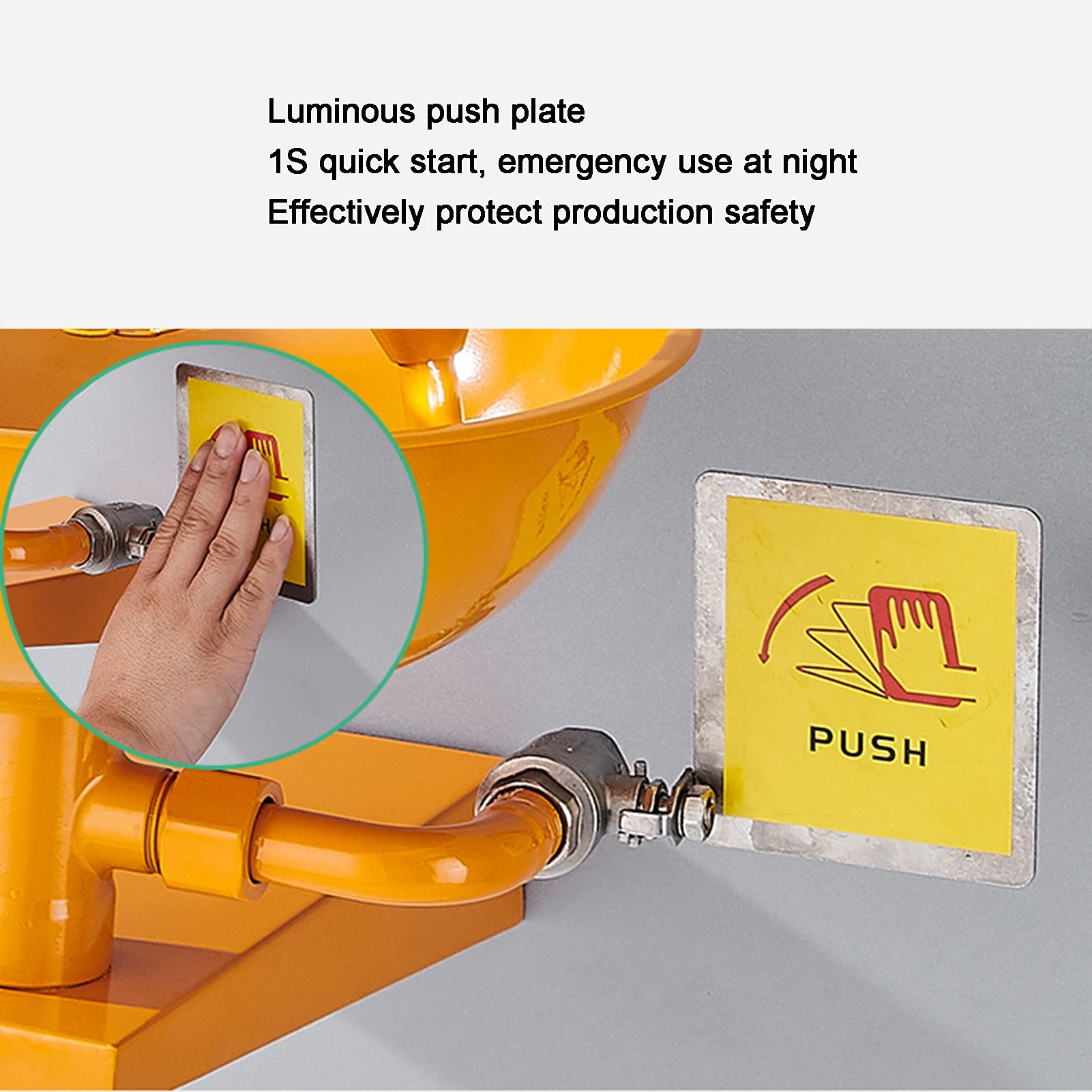 Lavaocchi A Parete Acciaio Inossidabile 304 Ciotola Emergenza Doppio Ugello 275x260mm