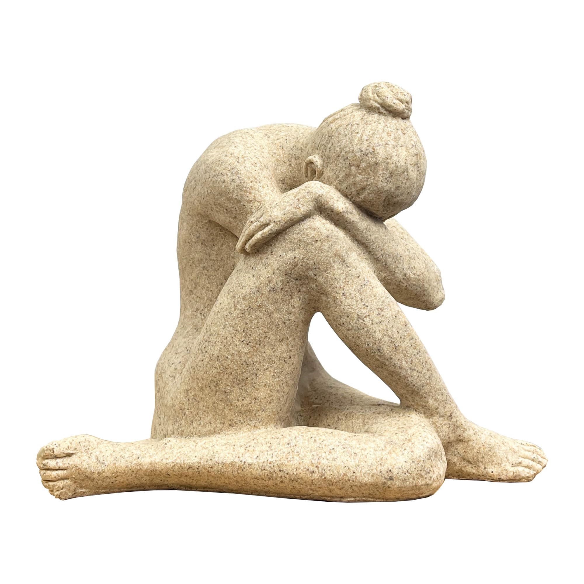Alfie Francis Sand 17.5Cm X 14.7Cm Abstract Sitting Woman Modern Ornament For The Home Coloured Resin Material