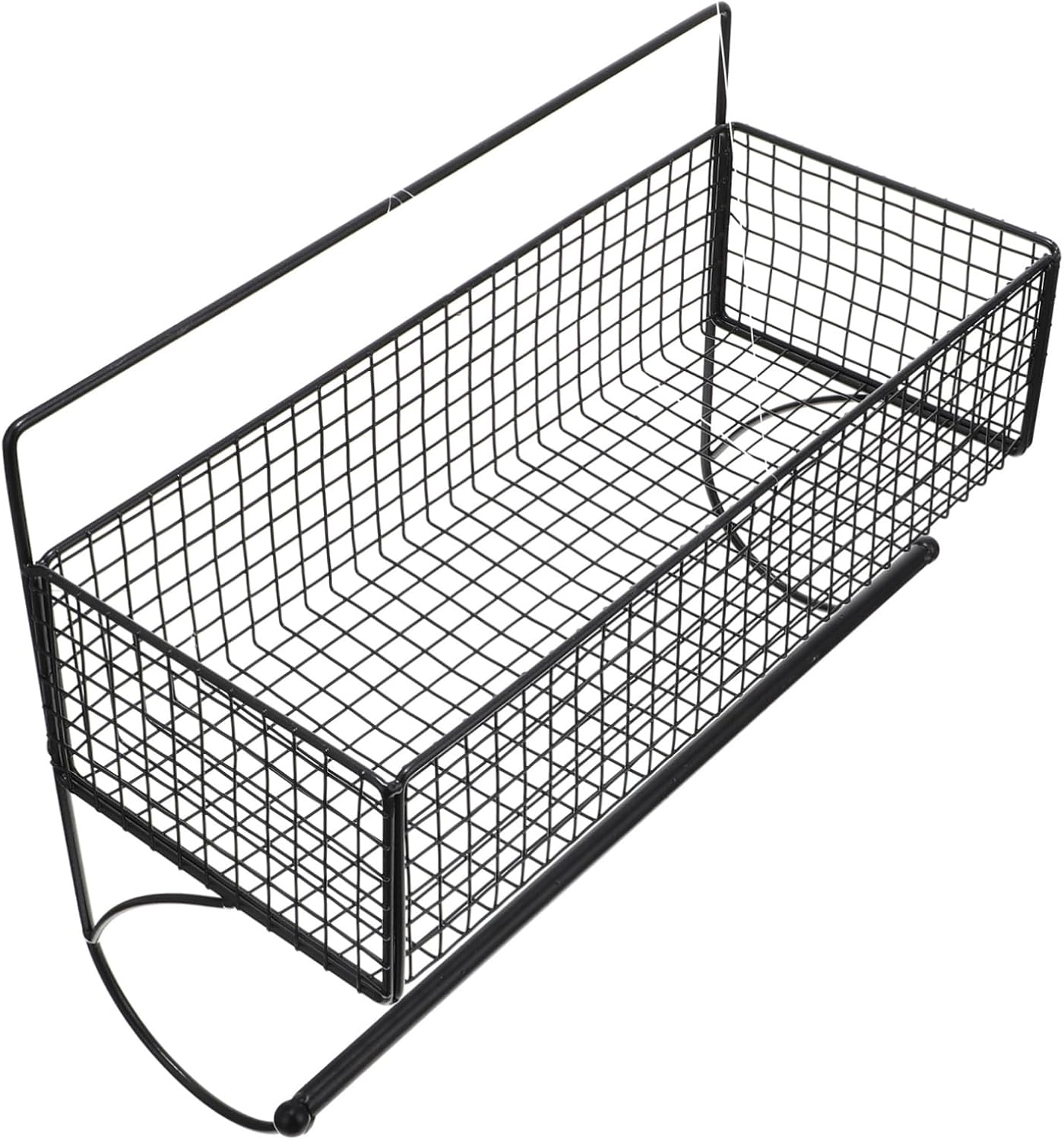 1pc Wall-Mounted Storage Rack for Bathroom and Kitchen Rustproof Iron Organizer Punch Design Space-Saving Shelf for Toiletries and Household Items