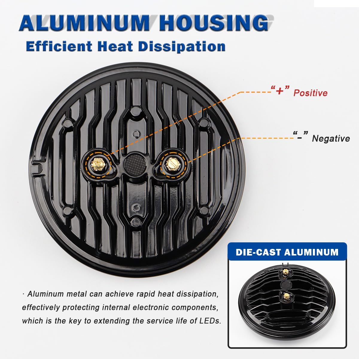 150W 5.75" PAR 46 LED Tractor Light Spot Lights Replacement Bulb for Tractors, Boat, Marine, Runway, 9-32V DC, 12000 Lumen IP67 Waterproof (Pack 2- PAR46 Spot Beam)