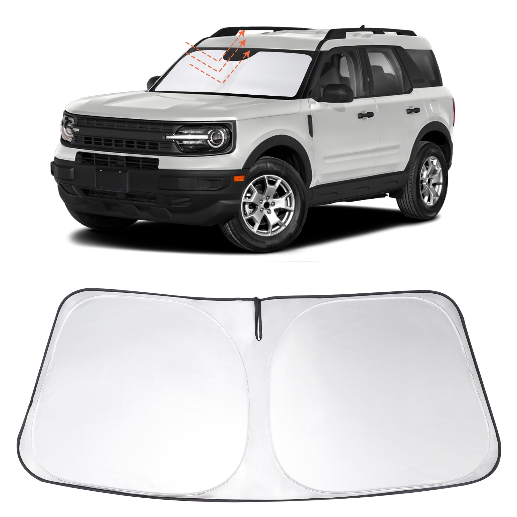 Windshield Sun Shade Sunshade for 2021-2026 Ford Bronco Sport
