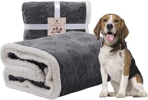 Qeils Manta impermeable para la intimidad de la cama, manta de perro para perros grandes, manta impermeable para gatos lavable, suave manta de forro