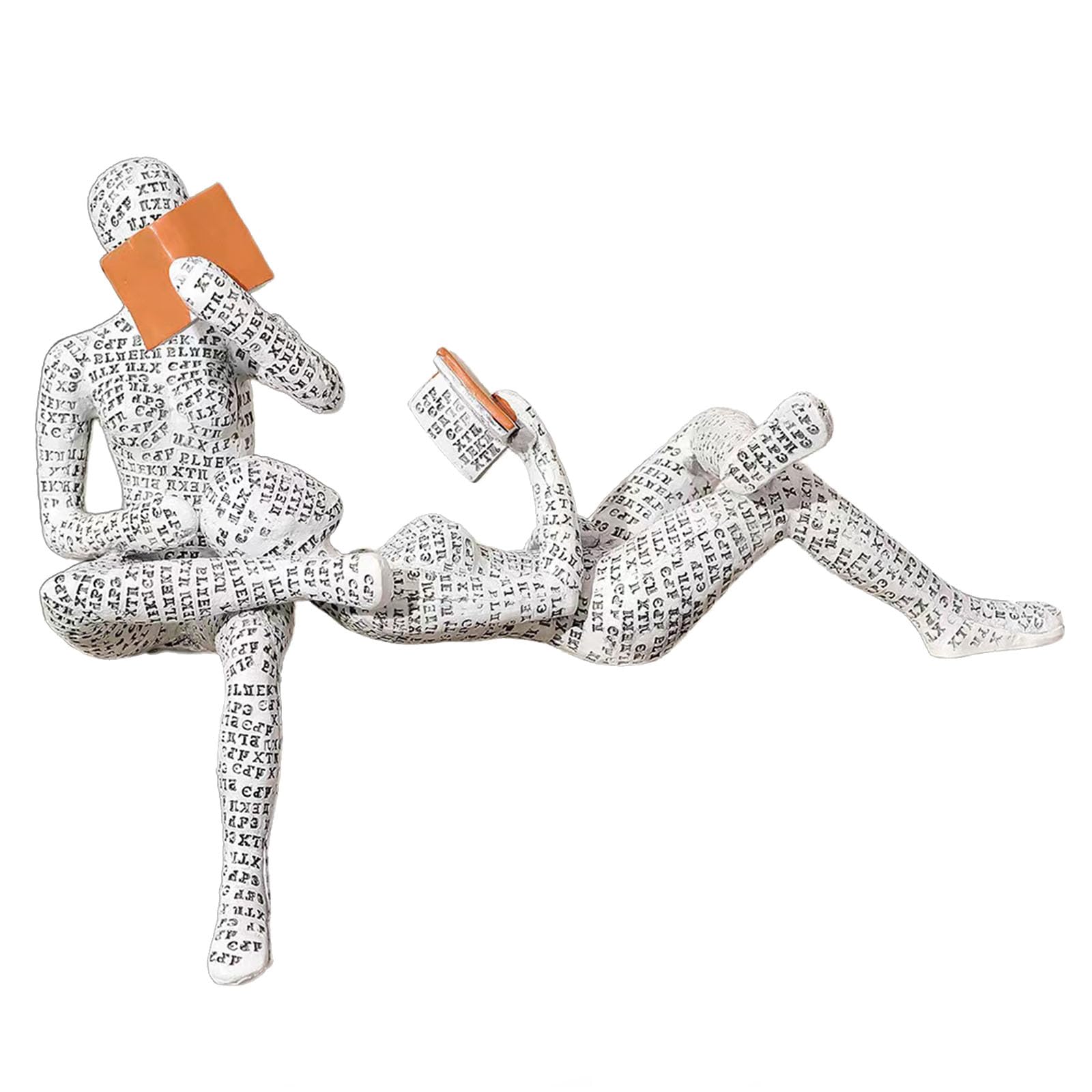 Kidslove 2 Pulp Reading Woman Figure, Resin Ornament Sculpture Of A Woman, Reading Woman Figurine, Resin Ornament Sculpture Of A Woman Reading A Book For Bookshelves (.1)