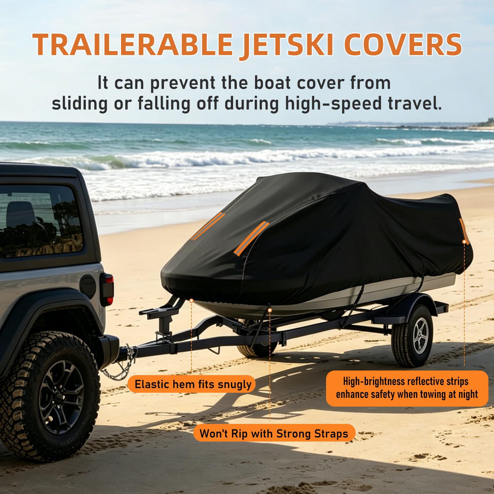 Copertura per Moto D'acqua Applicabile a Yamaha FX Cruiser SVHO ，Telo Copri Barca a Motore,Telo Copribarca in Tessuto Oxford 300D Antivento e Resistente ai Raggi UV