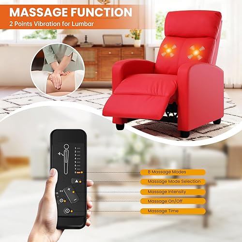 Miniatura 3 de Silla reclinable de masaje para sala de estar, sofá individual, silla de lectura ajustable, moderna y ergonómica reclinable, silla de club, asiento