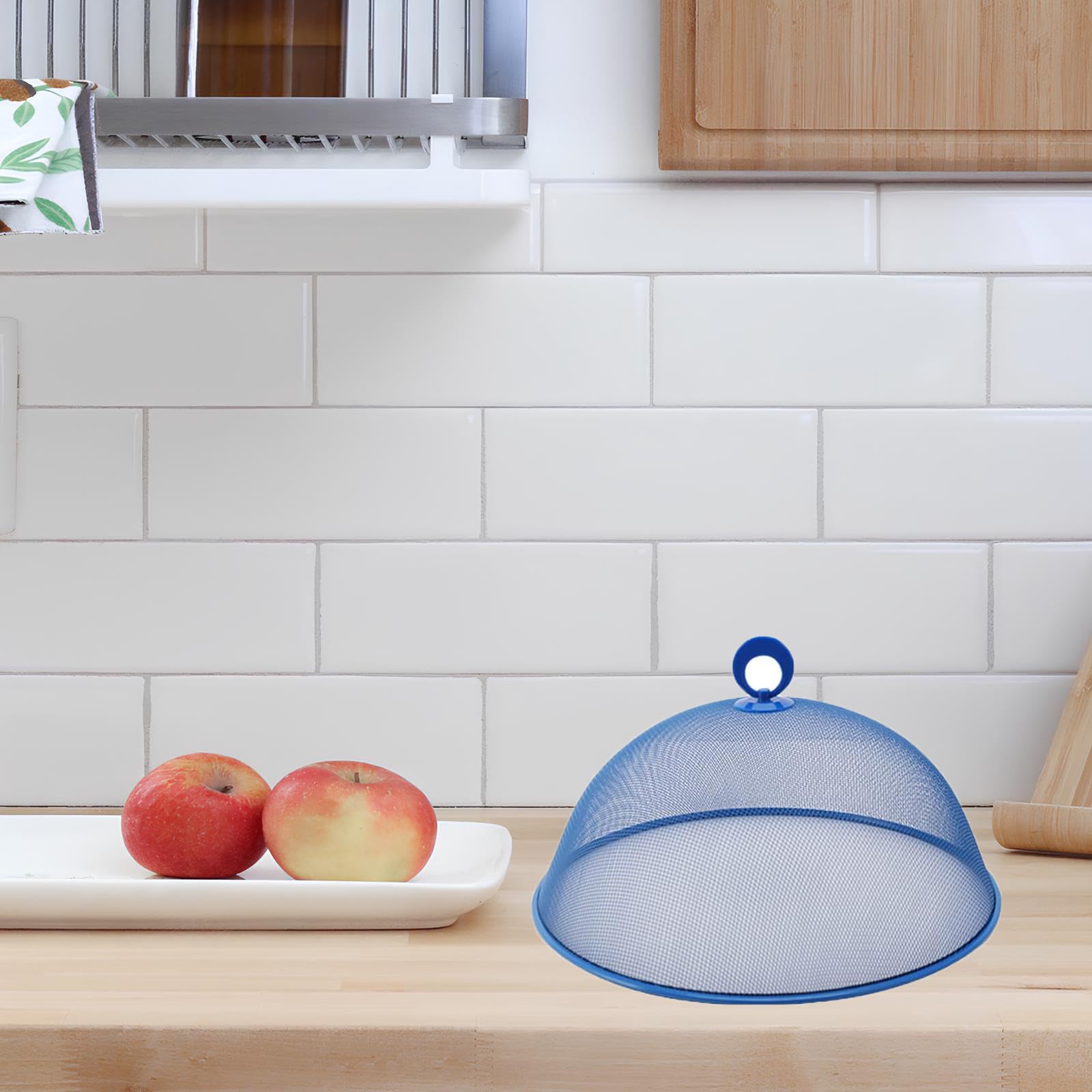 JAWAI 3 Pieza Protector de Cubierta de Comida, Cubierta Comida Malla Metálica, Cubierta de Malla para Alimentos, con Manija, Cubierta de Verduras con Alimentos a Prueba de Moscas e Insectos