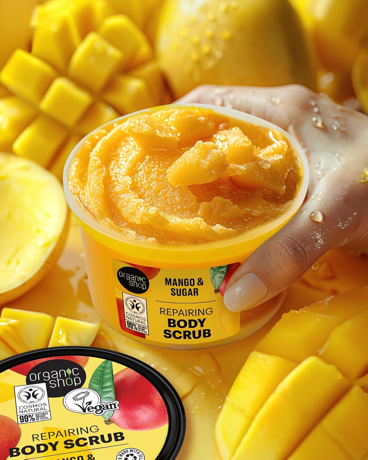 Organic Shop Body Scrub Natural Kenyan Mango and Sugar 250ml