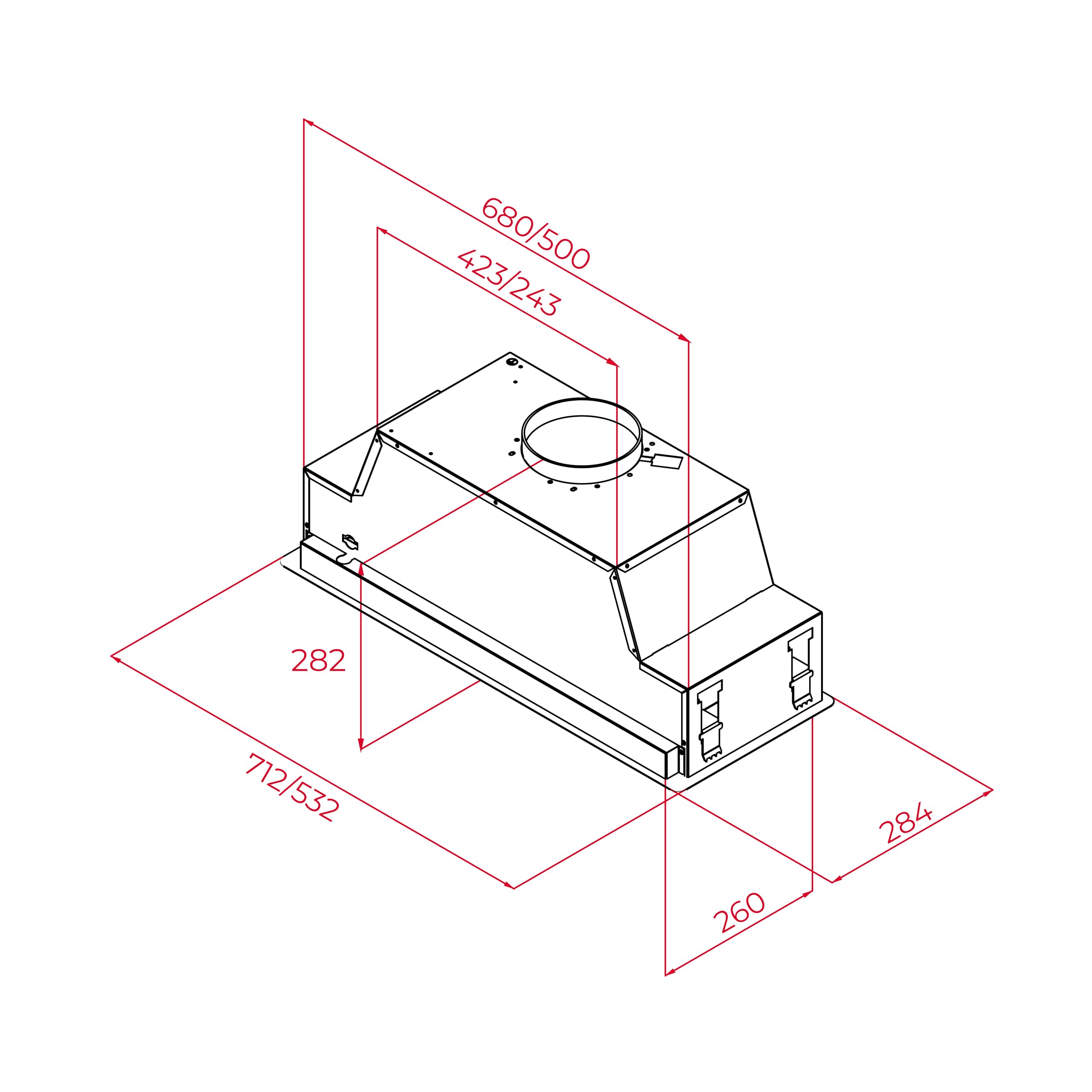 TEKA Campana de Integración 60 cm con Aspiración Perimetral, Mandos Electrónicos, 3 Velocidades + Intensiva, 2 Lámparas LED, GFL 77651 EOS