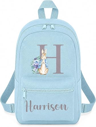 Hoolaroo Personalised Backpack Baby Toddler Rabbit Rucksack Girls Boys 35 x 23 x 12 cm Nursery Baby Gift