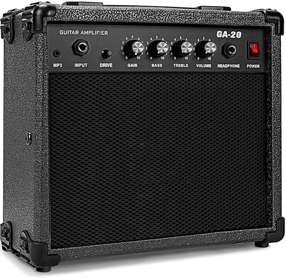 Amplificador Guitarra, Mini Amplificador Guitarra, 29 * 11 * 27CM Baixo Para Contra Baixo, Cubo para 20W de Altodesempenho (110V)