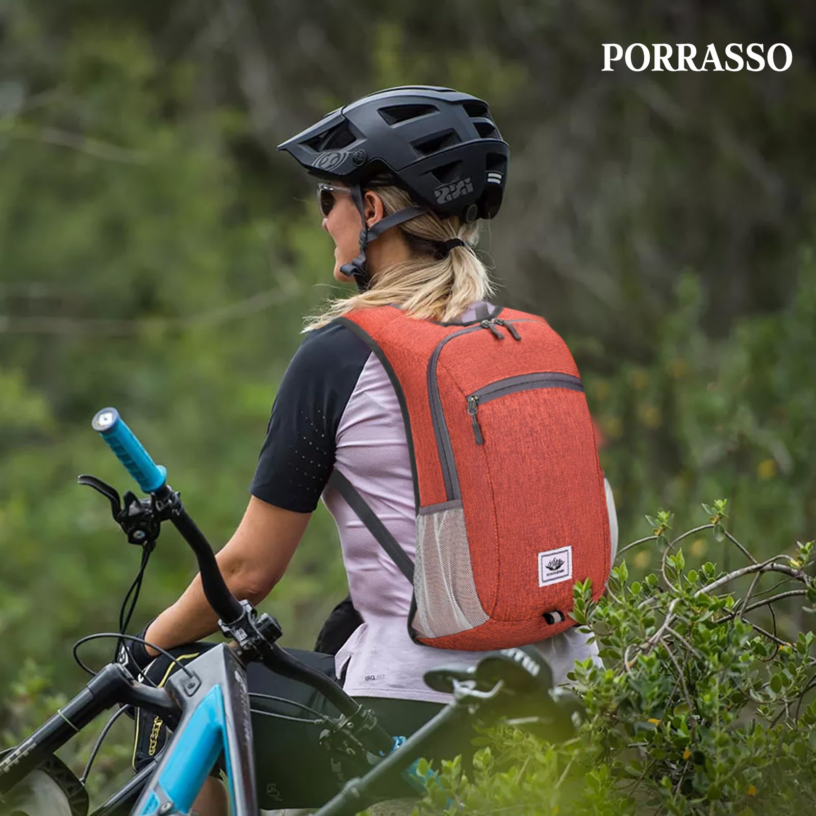 Zaino da Trekking Zaino Pieghevole Impermeabile 19L Leggero Zaino Hiking Backpack per Donna Uomo Campeggio Ciclismo Arrampicata Sport Rosso