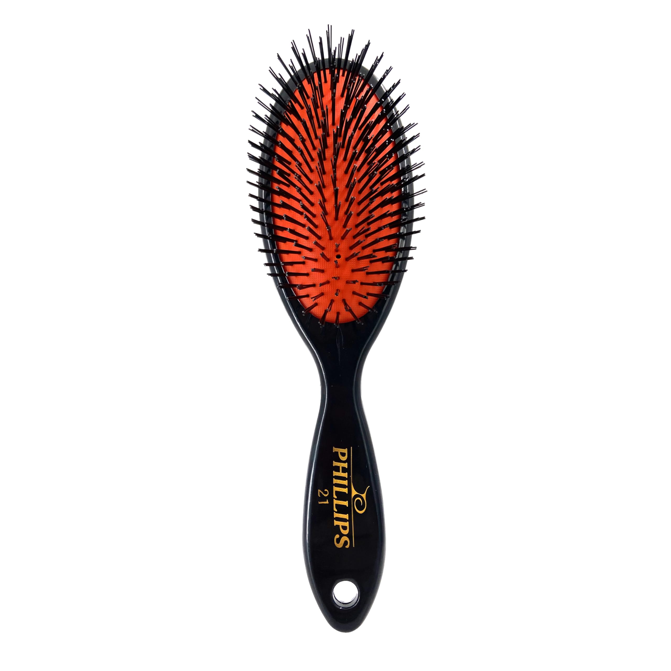 Phillips Brush #21 Classic Hairbrush – Gentle Nylon Bristles Hair Brush with Padded Cushion Brush Head