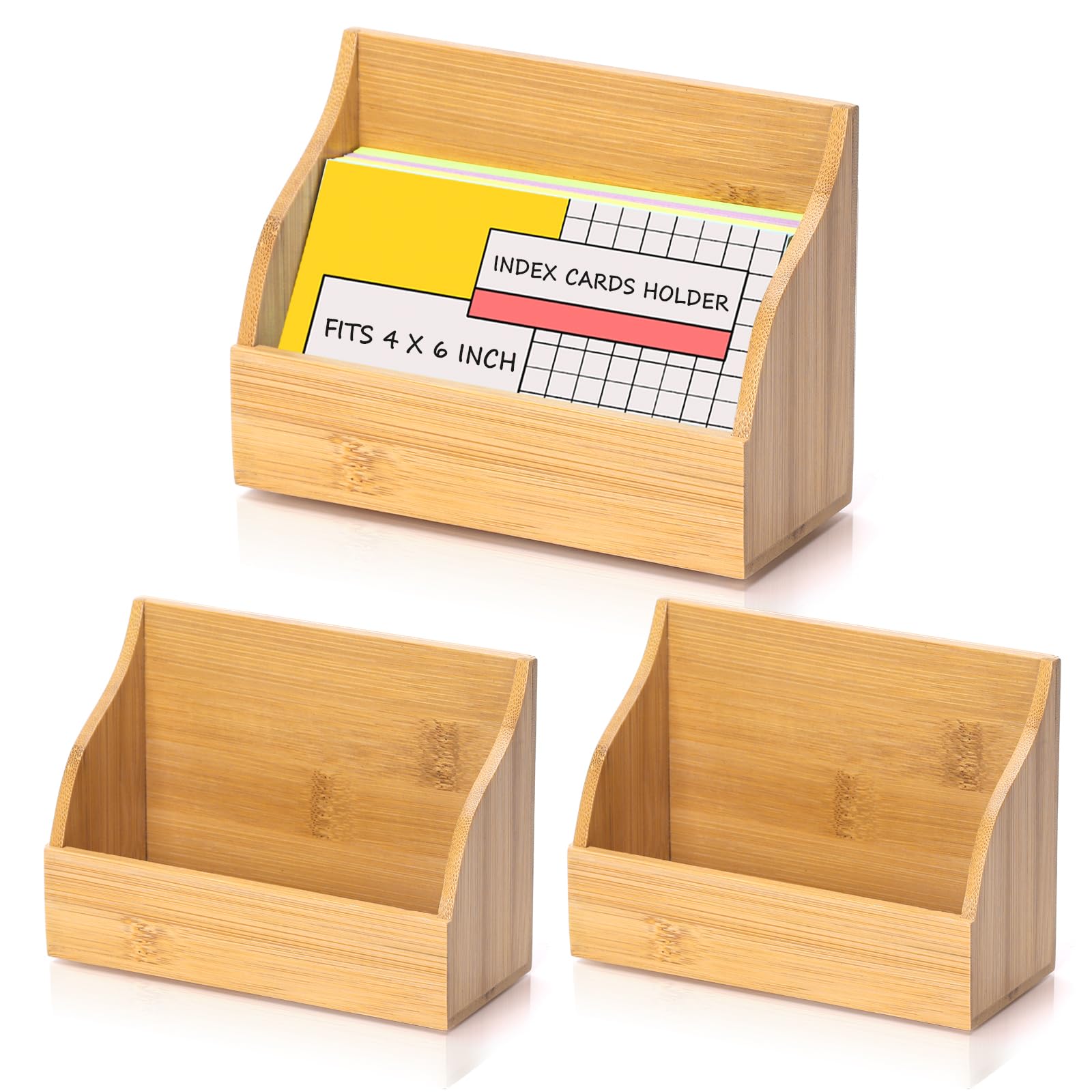 Amazon.com: SHIQIKEJIPTY 2 Pack Wood Index Card Holder 4x6 Inch