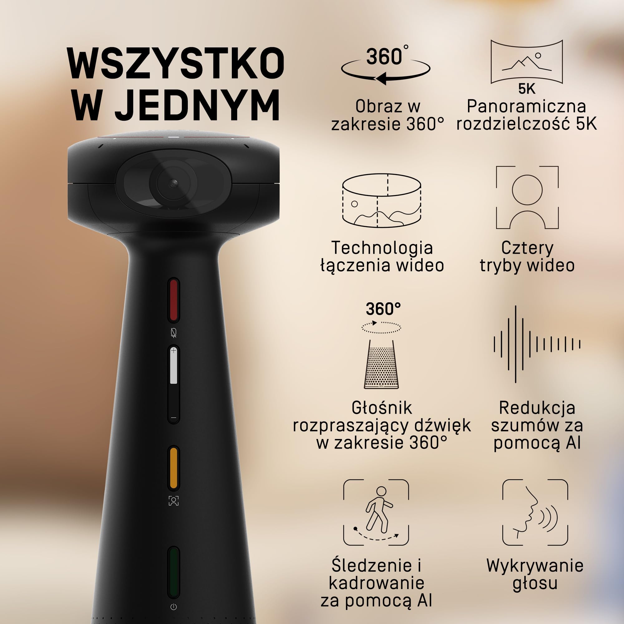 IPEVO TOTEM 360 degree 4K conferencing camera