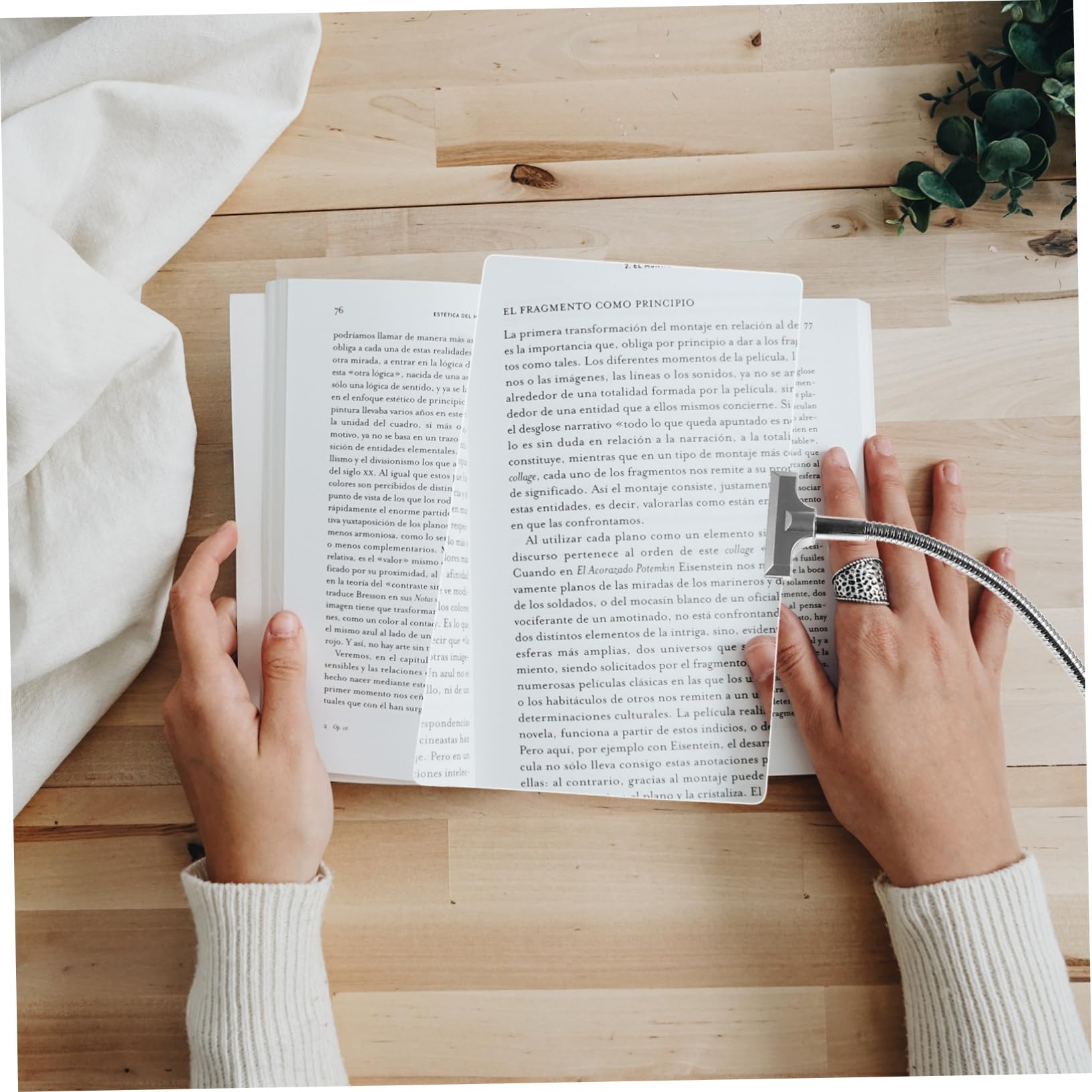 Lente di Ingrandimento da Lettura 4x con Supporto Flessibile