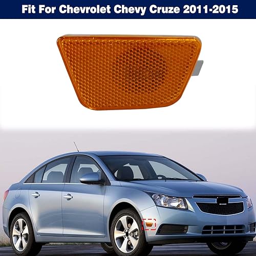 Miniatura 3 de Reflector de parachoques delantero derecho para Chevrolet Chevy Cruze 2011-2015, 42334145, 1 unidad