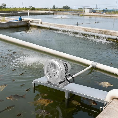 Pump Agricultural Blower Aquarium Pump Aquarium Air Sewage Blower Aquaculture Pond Large Airflow Fabric Drying Silver