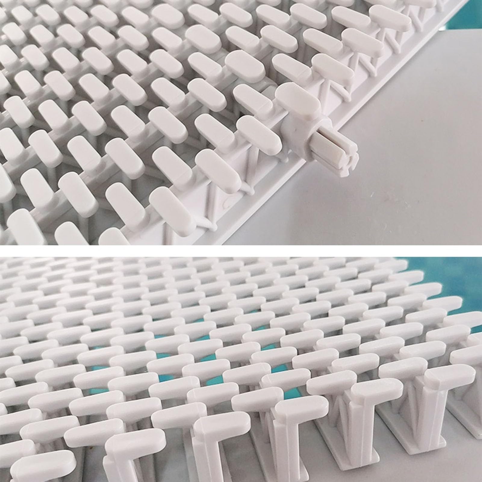 Griglia antiscivolo in ABS per scarico della piscina, confezione da 10, 25 x 100 cm, copertura in plastica, resistente per una gestione sicura del flusso d'acqua