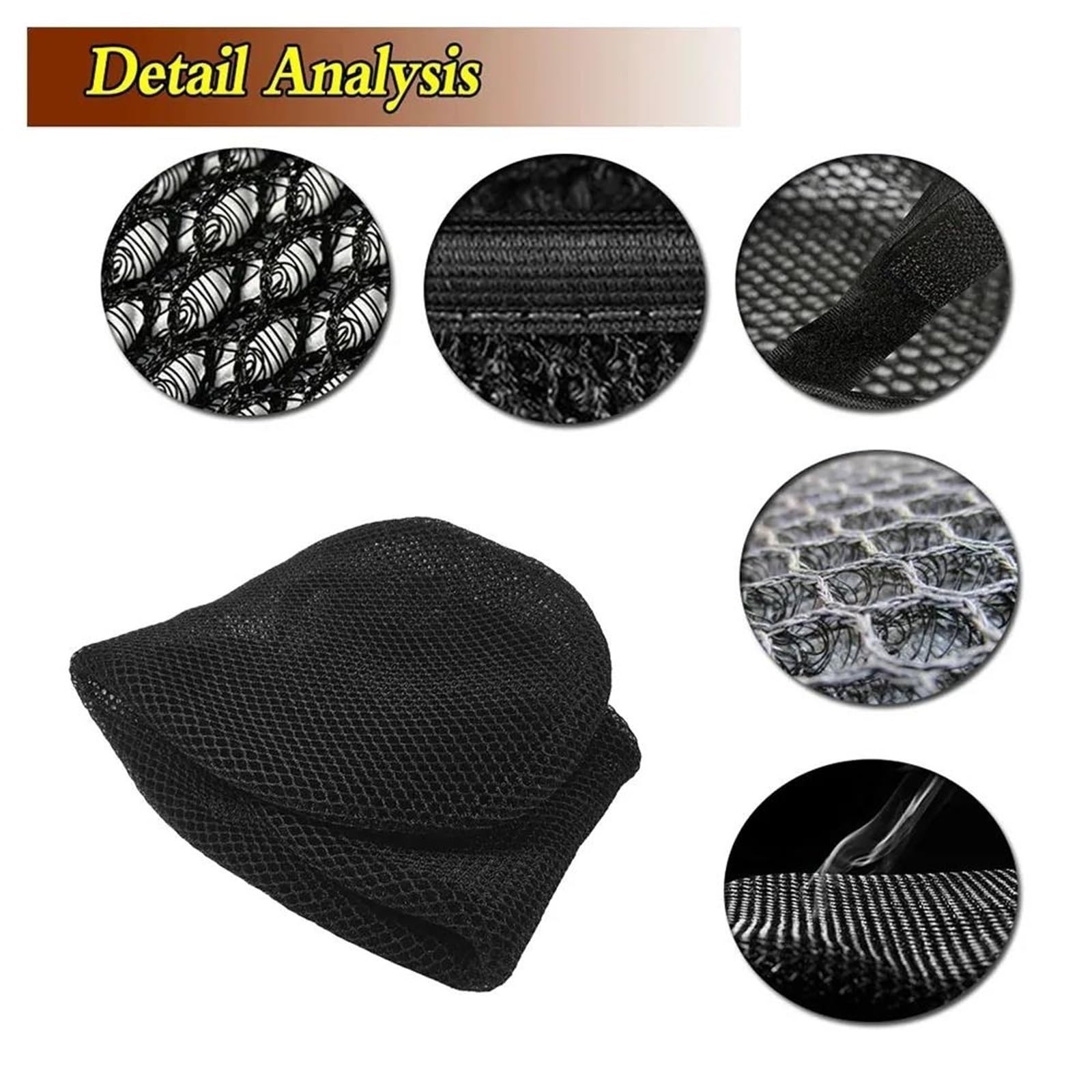 Generico Fodera Per Cuscino Del Sedile Motociclo Per R1200GS R1250GS LC Adventure 2018-2023 Coperture Protettive Per Sella In Rete Di Nylon