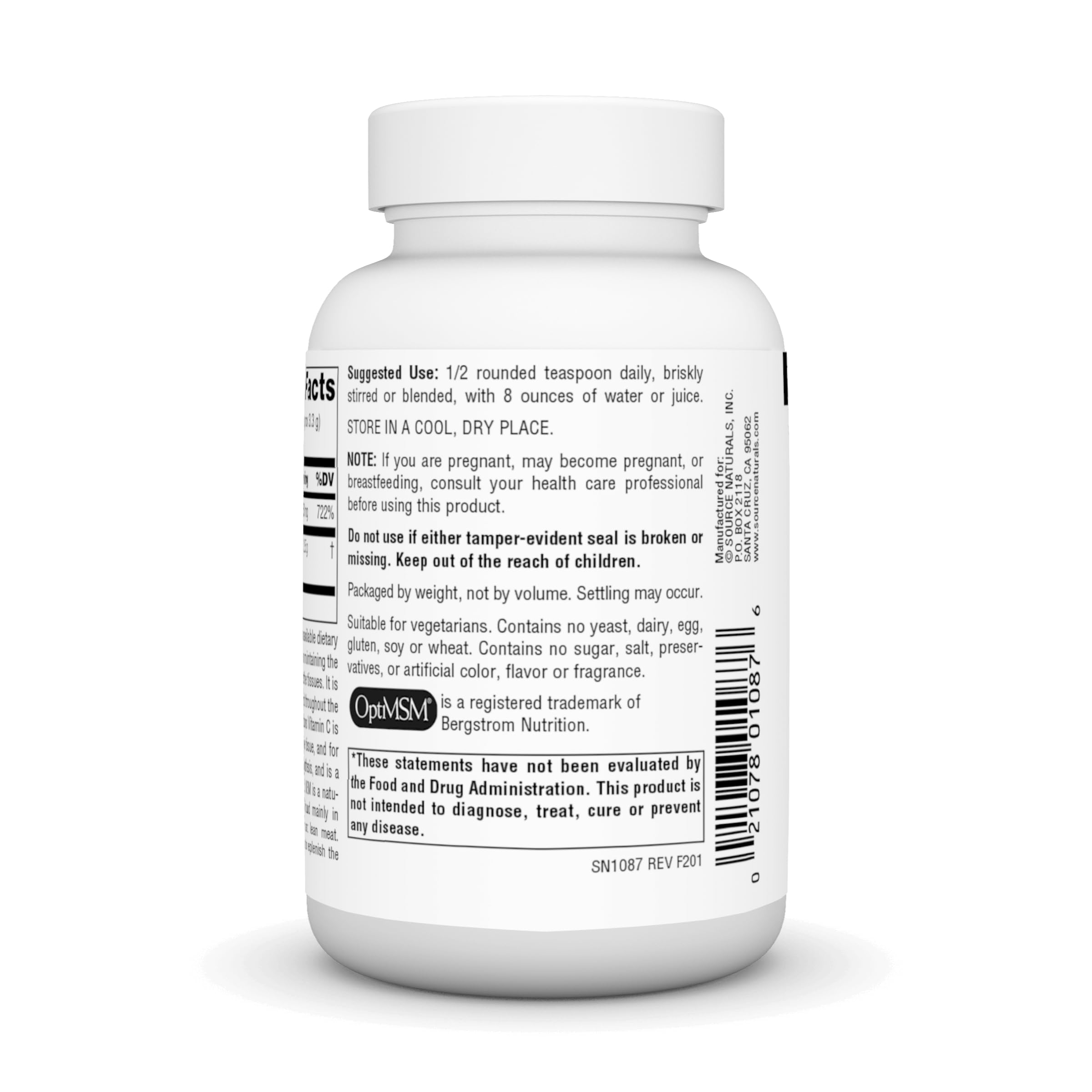 Source Naturals MSM (Methylsulfonylmethane) with Vitamin C - Powder, 4 oz — Amazon image 3