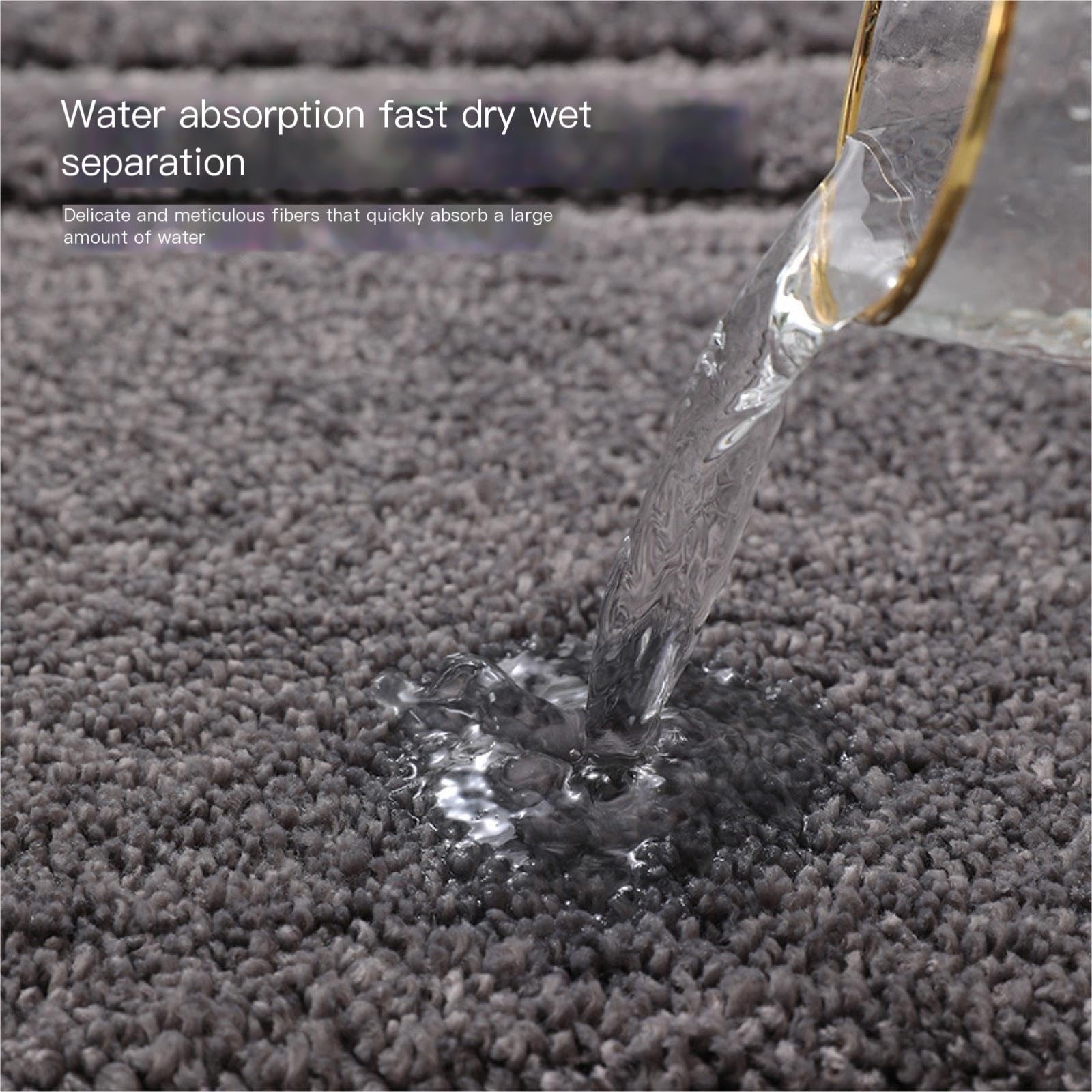 badezimmerteppich Plüsch-Badematte, verdickte Bodenmatte, saugfähige rutschfeste Matte, getuftete Fußmatte, Türmatte, Badezimmerteppiche, Küchenmatte badematte(Color:G,Size:50 * 80CM)