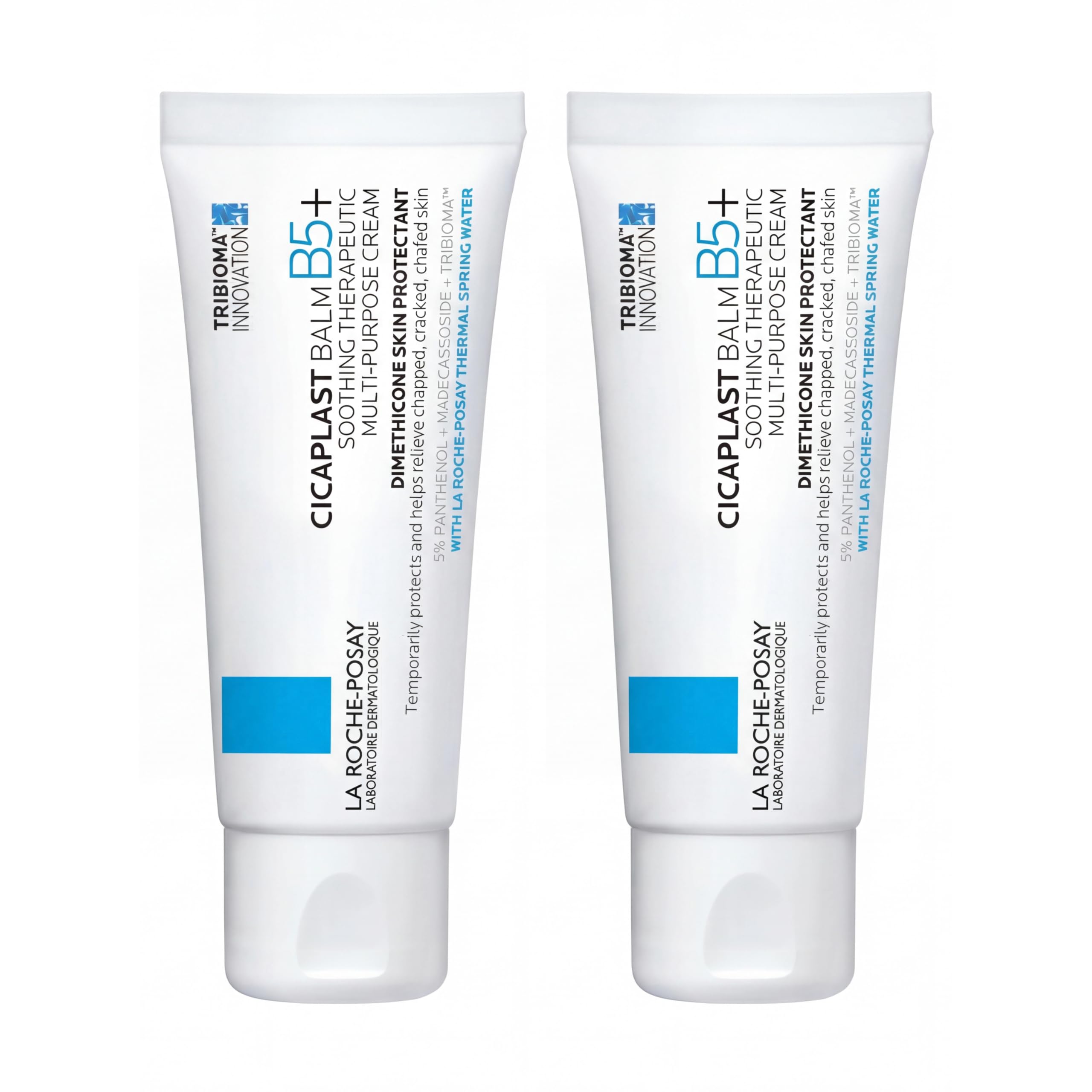 La Roche-Posay Cicaplast Balm B5 Multi-Purpose Soothing Cream, Pack of 2 (1.35 Fl Oz Each) | Healing Ointment for Dry & Irritated Skin - main product image