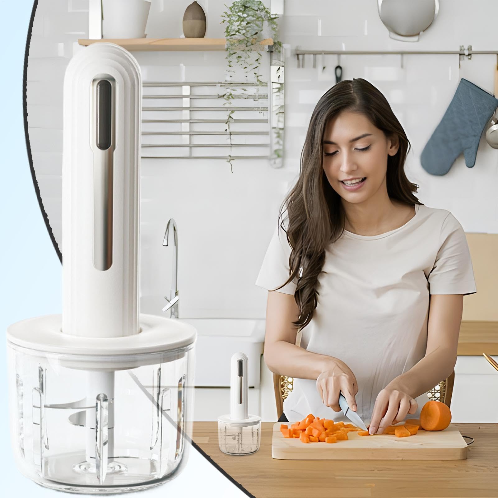 Picadora De Alimentos - Picadora De Verduras Portátil | Triturador Eléctrico Desmontable Para Comida De Bebé Frutas Preparación De Comidas Y Verduras